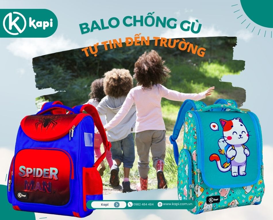 Balo chống gù Kapi giúp trẻ tự tin đến trường